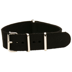Sort Nylon Strap/Urrem