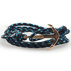 Vikings Anchor Bracelet Black