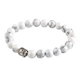 White'n Silver Buddha Bracelet