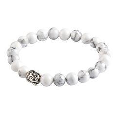 White'n Silver Buddha Bracelet