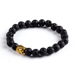 Black'n Gold Lava Buddha Bracelet