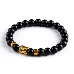 Black'n Gold Buddha Bracelet x Gold Rings